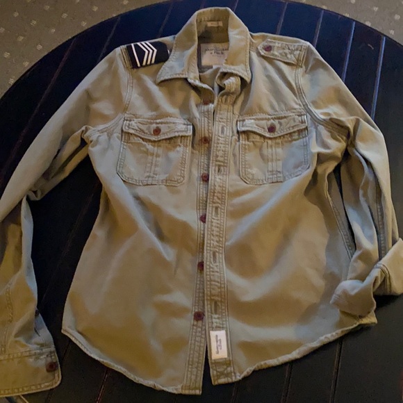 Abercrombie & Fitch Other - Abercrombie & Fitch Olive Green Shirt Jacket